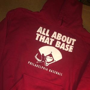 "All About That Base" baseball hoodie